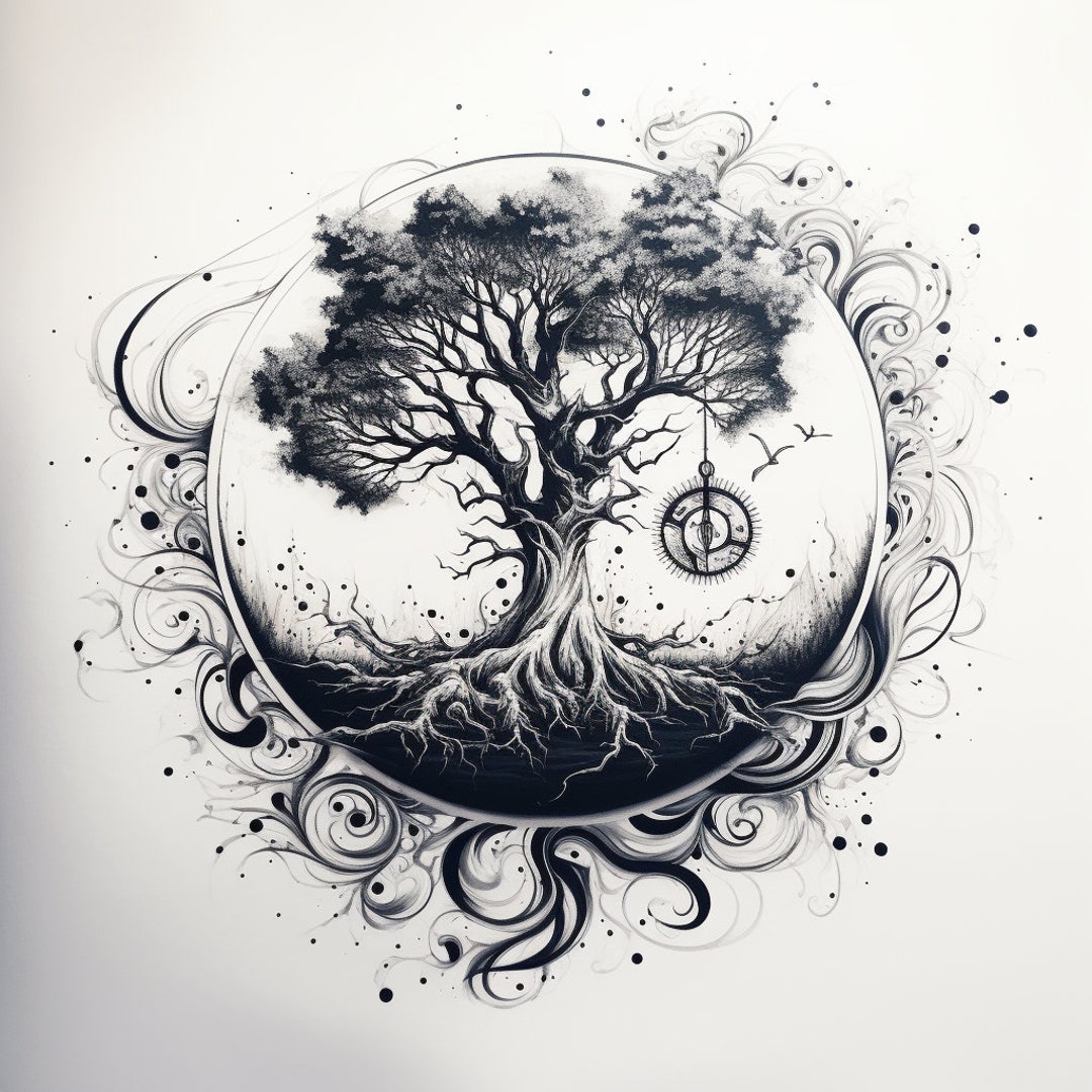 Tree of Life Tattoo Design 2 - Etsy