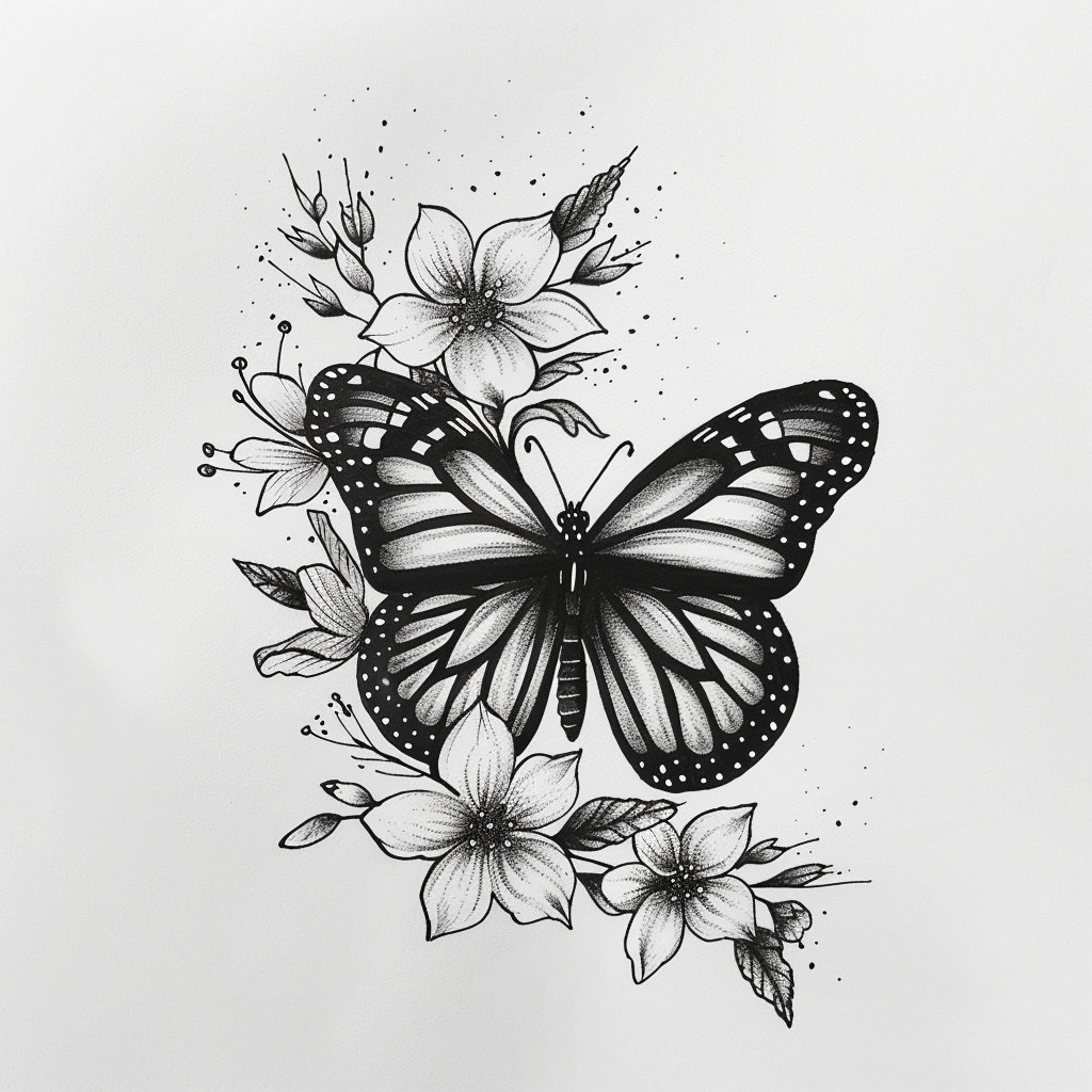 Butterfly Tattoos on Thigh: Elegant & Alive