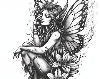 Fairy Tattoo Design 1