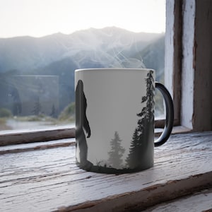 Sasquatch Color-Changing Mug – Heat Reveal Bigfoot Coffee Cup 11 oz