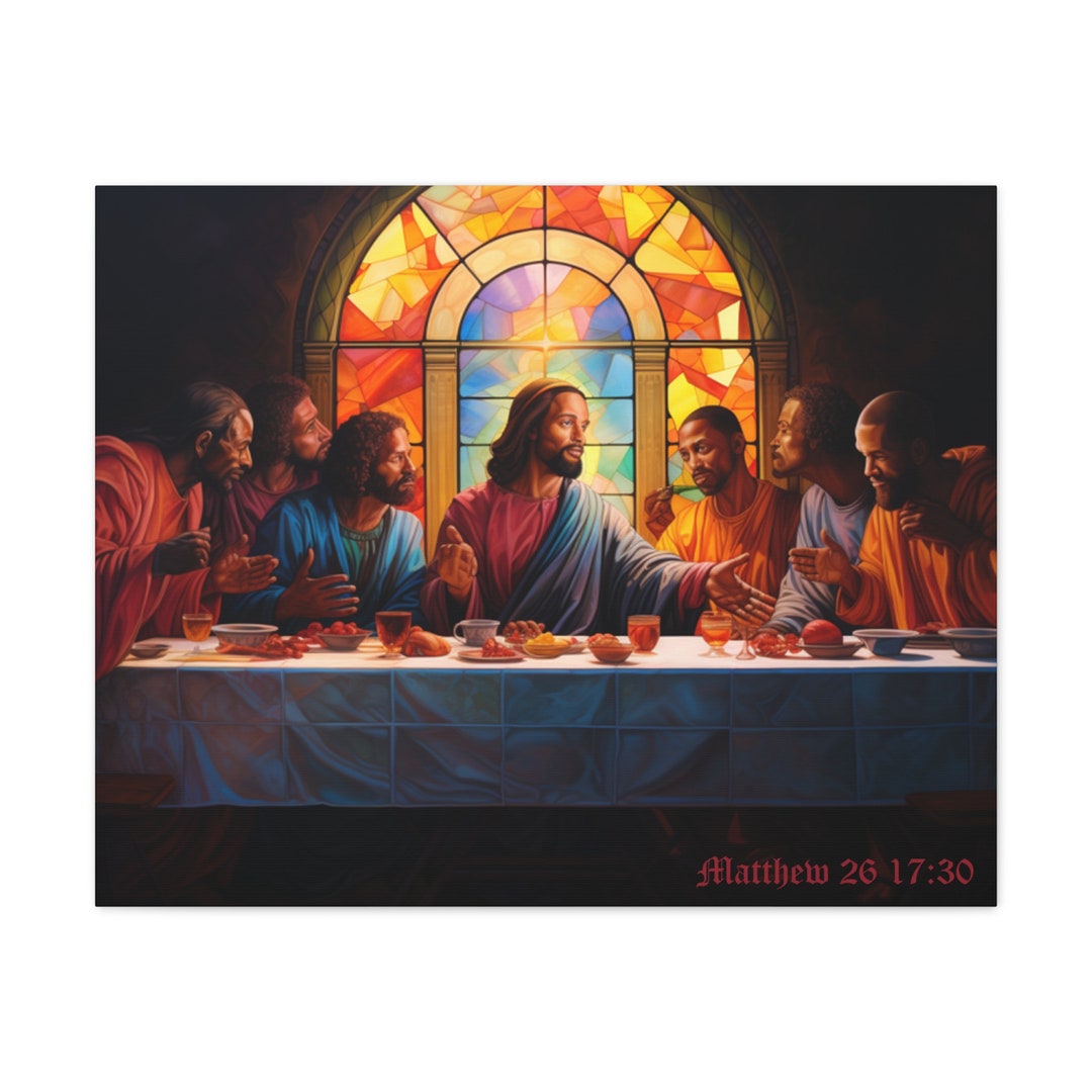 Black Jesus Last Supper Last Supper Painting Christianity - Etsy