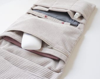 Windeltasche mit 3 Seiten Windeltasche XXL, Windeltasche Cord Beige, Wickeltasche, Wickeltasche unterwegs, Cord Windeltasche Beige, Windeln