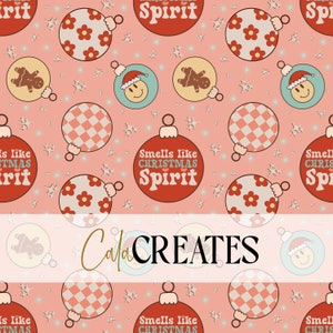 Retro Smells Like Christmas Spirit Pattern | Seamless Pattern