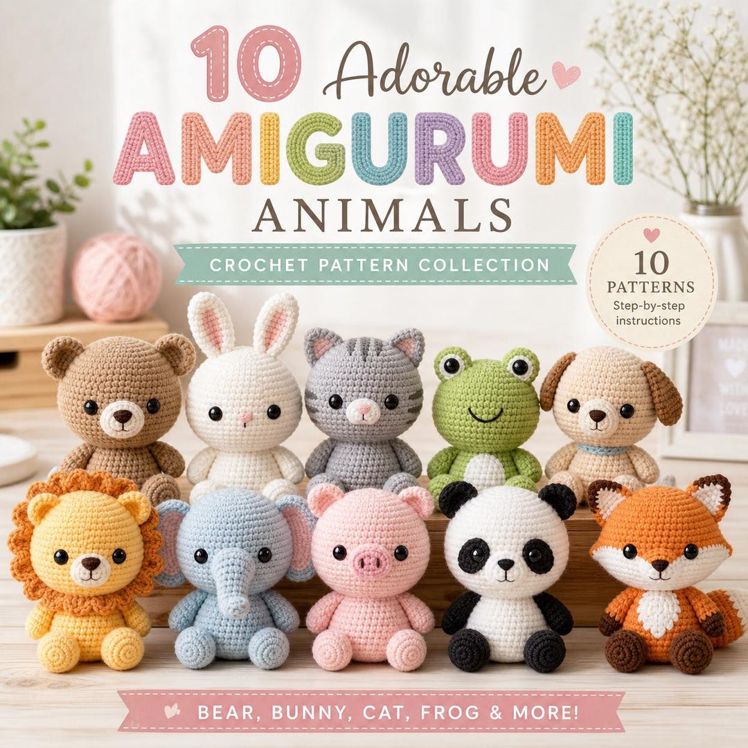 10 Amigurumi Animal Crochet Patterns | Adorable Chibi Animal Collection ...