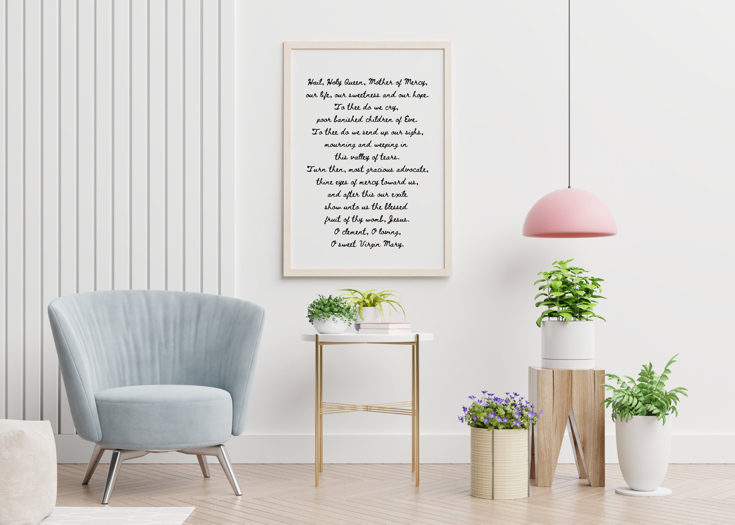 Hail Holy Queen Prayer - DIGITAL PRINT - Printable Catholic Prayer Wall ...