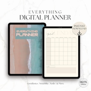 Planificador Digital, Planificador Sin Fecha, Planificador Goodnotes, Planificador Ipad, Calendario Digital