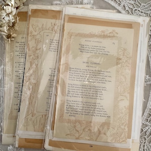 Vintage Book Pages: Antique Paper Ephemera for Junk Journals - 20pc