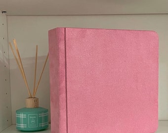 Personalized Suede Photo Album, Handmade Memory Keepsake (20x20 cm)