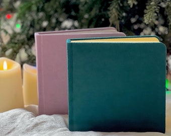 Handmade Suede Photo Album, Personalized Memory Keepsake