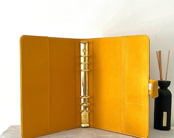Handmade Vegan Leather A5 Planner | Magnetic Closure Ring Binder