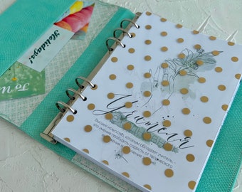 Elegant Personalized A5 Organizer - Custom Faux Leather Planner for Stylish Productivity