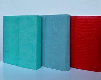 A5 Faux Leather Planner Clutch with Ring Binder