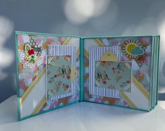 Handmade Suede Photo Album with Shaker 21x21 cm