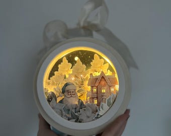 Christmas Ornament Photo Album with Lights, Instax Polaroid Album