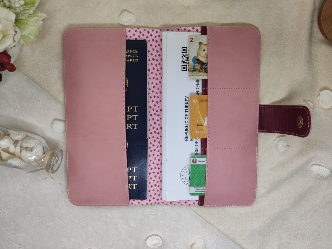 Portefeuille De Voyage Caché Pour Femme - Lot De 2 (rose & Noir) - Sécurité Anti-vol Avec Sangle Réglable - Nylon Lavable