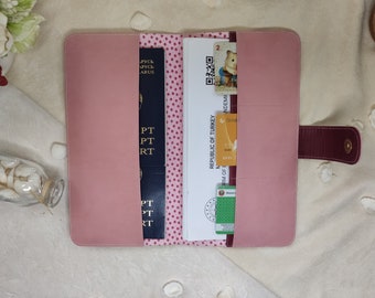Personalized Leatherette Travel Wallet, Passport & Card Holder