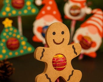 Holiday Candy Holders — Gnomes, Trees, Gingerbread Men & Snowman