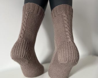 Capricorn Zodiac Socks, Hand Knitted Wool Socks, Astrology Gift for Capricorn, Cozy Merino Wool Socks, Birthday Gift December January