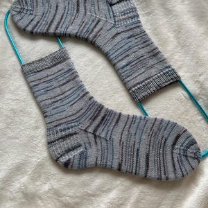 Men’s Wool Socks in Stock – Size EU 42-43 / US 9-10 – Hand Knit Wool Blend Socks – Gift for Him – Ready to Ship