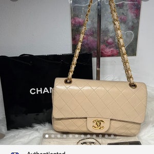 Chanel Classic Flap Beige Lambskin Medium 