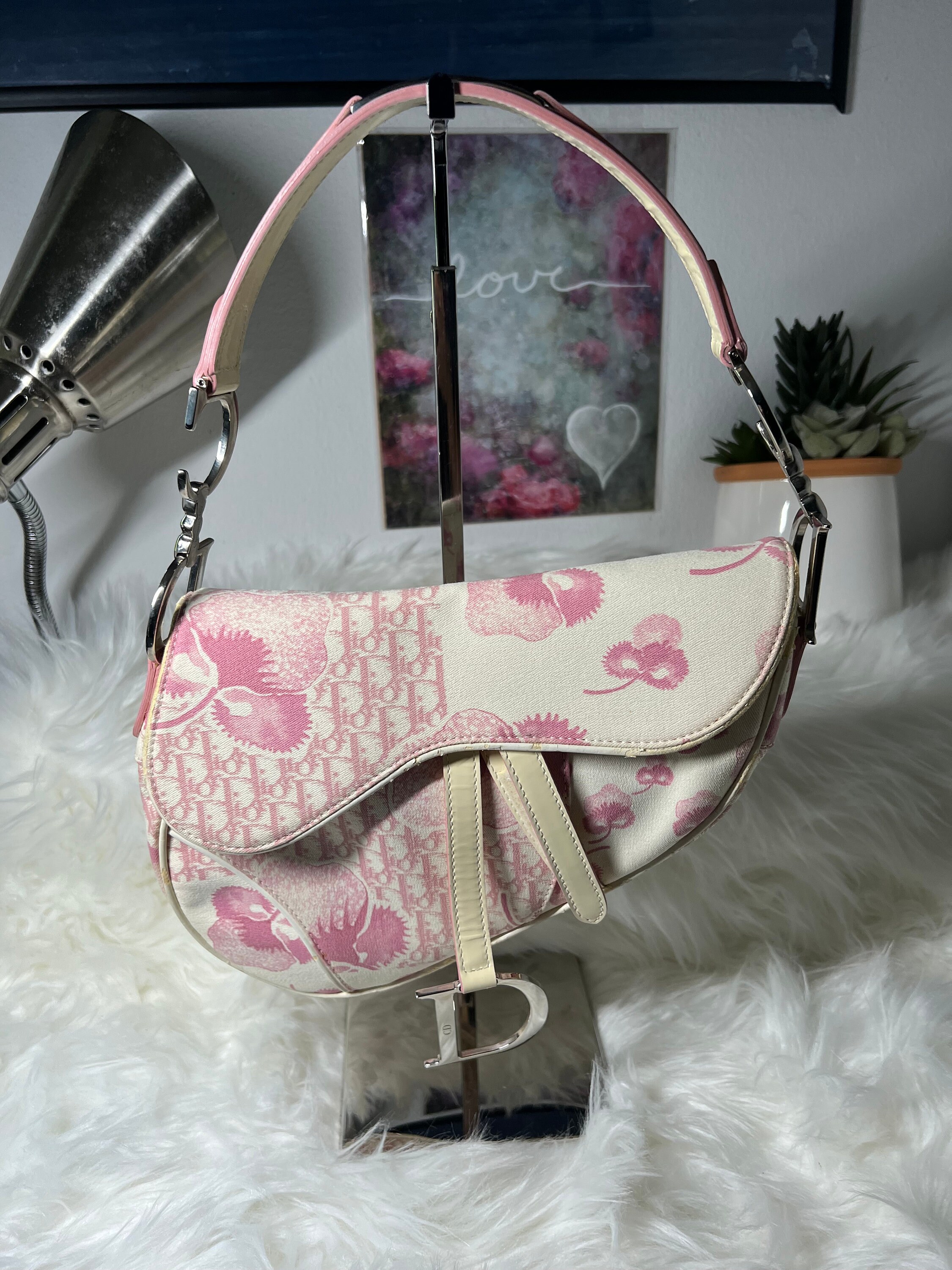 vintage christian dior Floral saddle bag (RARE),  in 2023