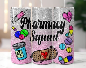 Pharmacy Tech Tumbler Wrap,Pharmacist Sublimation Tumbler,20 oz Skinny Tumbler Png