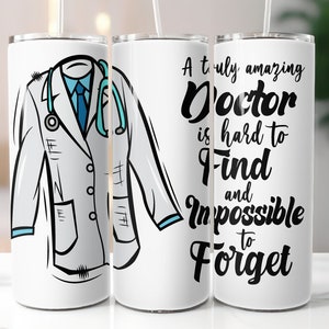 Amazing Doctor Tumbler Wrap Png,Doctor Sublimation Designs,20 oz Skinny Tumbler Png image 2