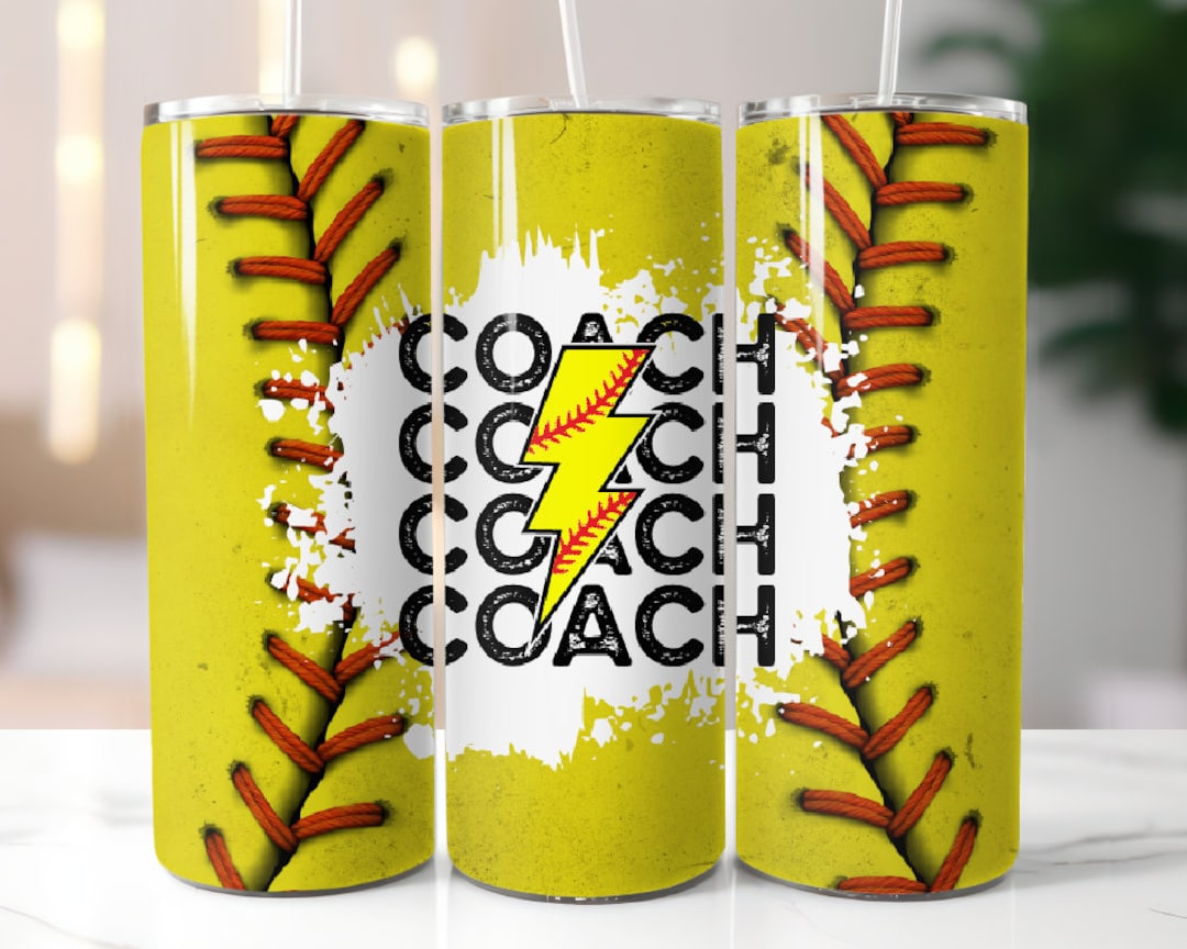 Softball Coach Tumbler Wrap,softball Sublimation Designs,20 Oz Skinny