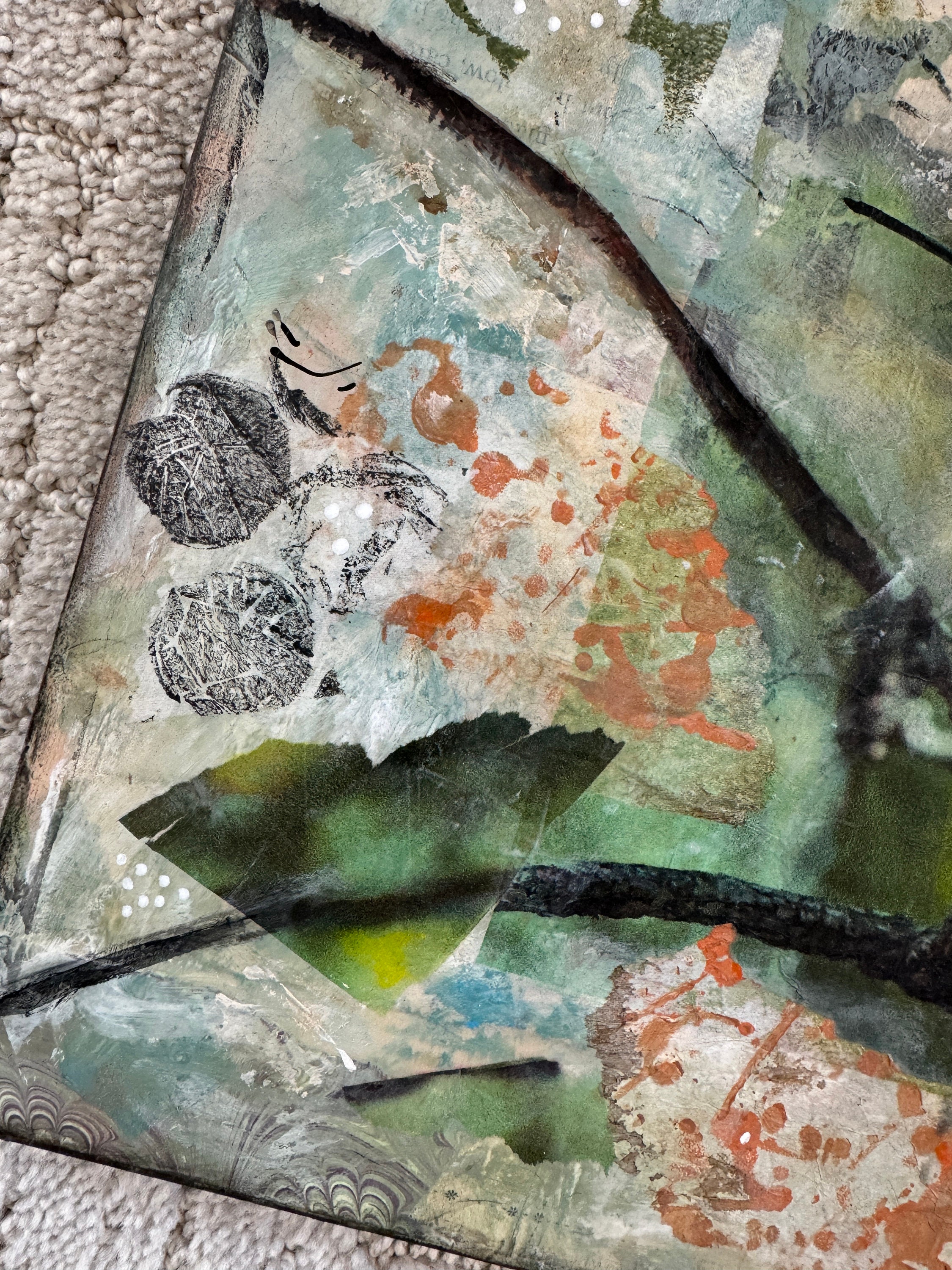 Mixed Media Collage Original Wall Art on Wood Panel - Etsy