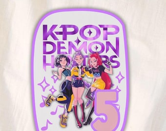 Kpop Demon Redigerbar SVG | Anpassa färger och siffror i Canva | Kpop Fan Art Klippfil | Omedelbar digital nedladdning
