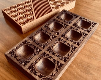 Wooden Pasta Profiling Board and Ravioli Mold, Two-Sided, Gnocchi, Garganelli, Cavatelli, Wedding, Housewarming gift