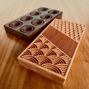 Wooden Pasta Profiling Board and Ravioli Mold, Two-Sided Round Pockets, Gnocchi, Garganelli, Cavatelli, Wedding, Housewarming gift