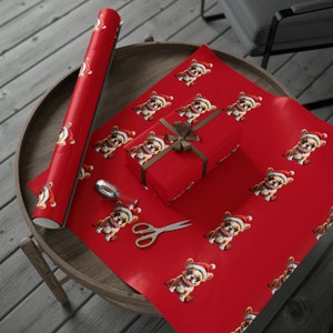 Wrapping Papers Frenchie Dog Smiling Merry Christmas Happy 2024