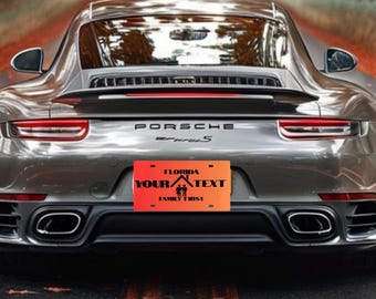 Placa de aluminio personalizada: placa de coche personalizada, decoración única para el coche