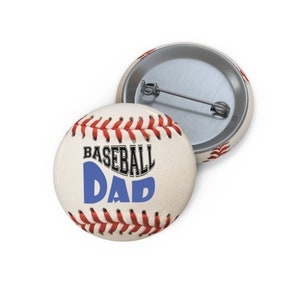 Baseball Dad Pin Button: Lightweight Metallic Pin