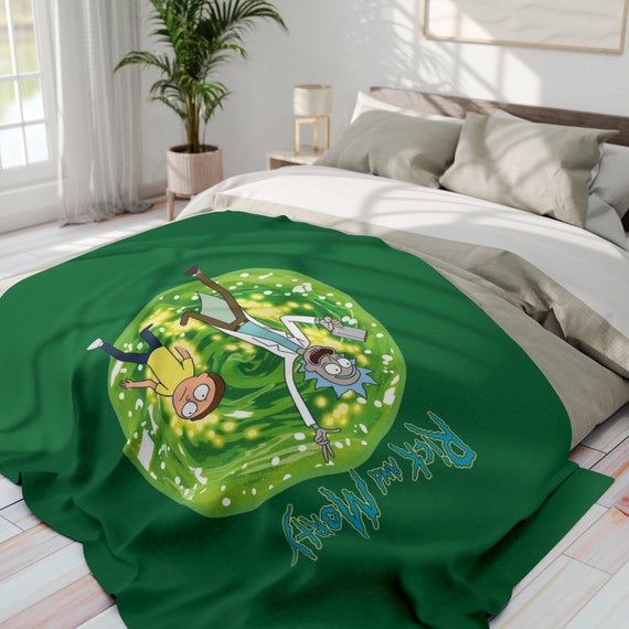 Arctic Fleece Blanket Rick and Morty Design Gift for Kids and Teens Etsy