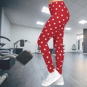 Stylish Polka Dot Leggings for Women, Comfortable Activewear, Casual Fitness Pants, Fashionable Lounge Leggings, Gift for Her