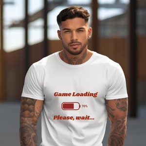 T-shirt de chargement : t-shirt unisexe en coton épais pour gamers