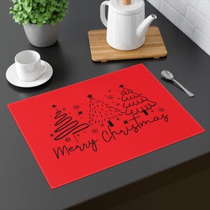 Weihnachtsbaum-Tischset: Festliche Feiertags-Tischdekoration