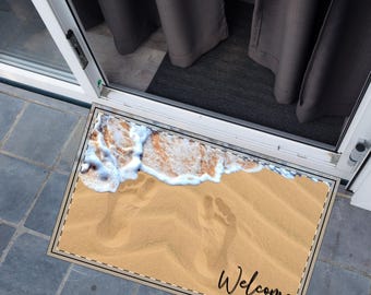Beach Feet Polyester Doormat: Coastal Welcome Mat