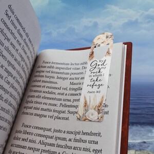Floral Christian Bookmark: Inspirational Bible Verse Gift