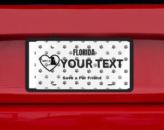 Adopt A Pet License Plate: Personalized Pet Lover Car Decor