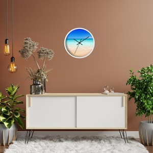 Serene Beach Wall Clock - Coastal Home Decor, Ocean Life, Relaxing Gift, Beach Lover&#39;s Accent, Nautical Style