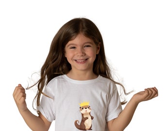 Kids Heavy Cotton ™ Tee Otter Kinder T-Shirt, Otter Top für Kinder, Otter Kinder Tee Geburtstagsgeschenk Unisex T-Shirt Otter Shirt Kinder Geschenk