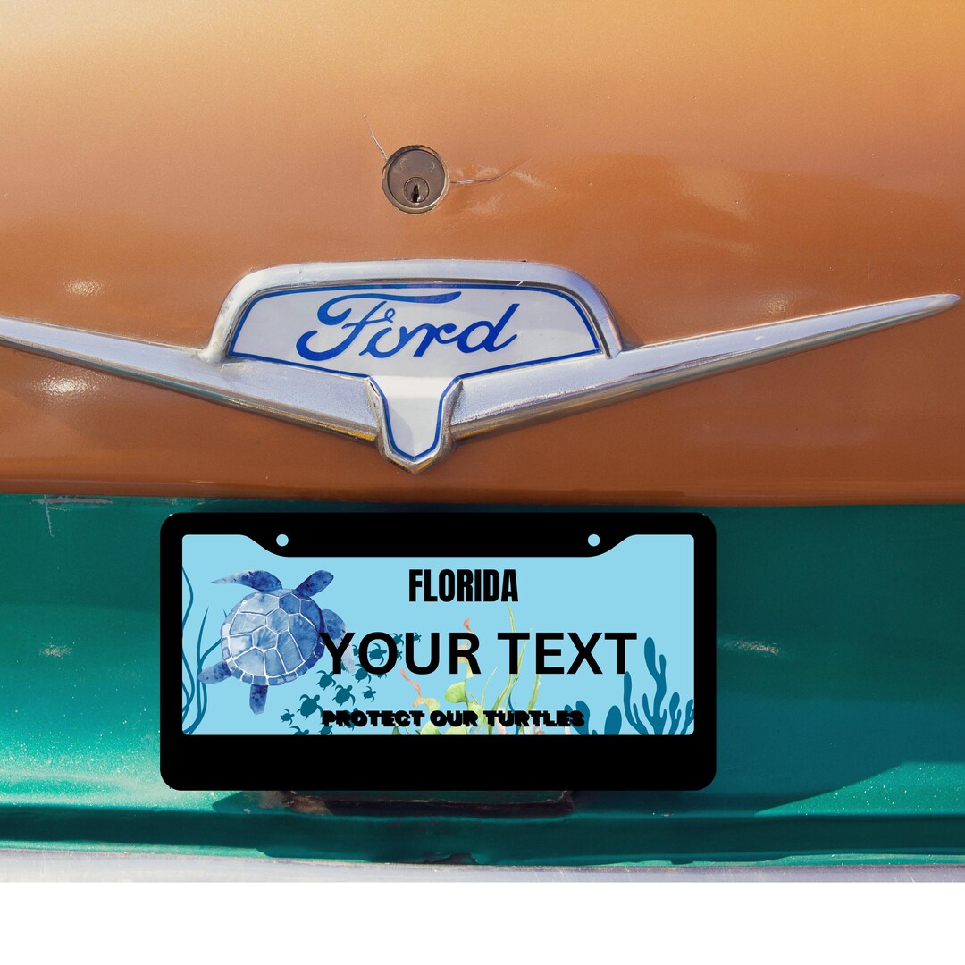 Custom Turtle License Plate: Personalized Beach Car Decor - Etsy