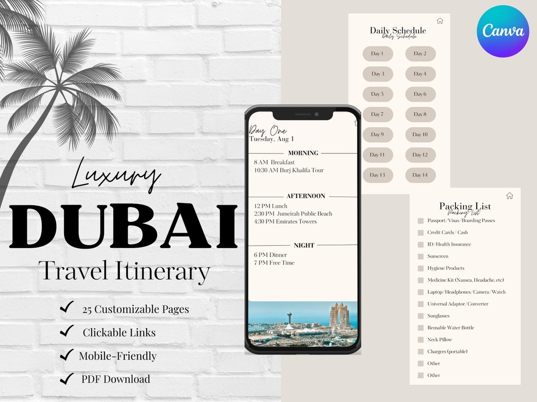 Dubai Luxury Travel Itinerary Dubai Trip Planner Arab Etsy Dubai Luxury Travel Itinerary Dubai Trip Planner Arab Etsy