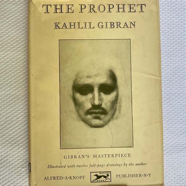 The Prophet-Vintage Book by Kahlil Gibran-1959-Alfred A. Knopf-96 pages-Pre-Owned-Classic-philosophy-spirituality-essays-hardback