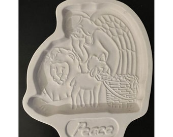 Longaberger Pottery 1993  Angel of Peace Cookie or Chocolate Mold 35-817R