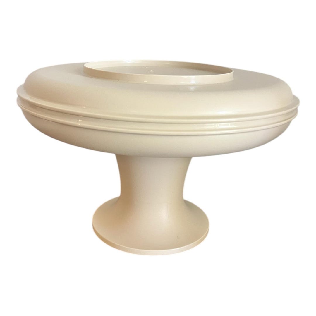 Stand Tupperware Vintage Tupperware Almond Pedestal Cake Stand & Chip Dip Set - Etsy