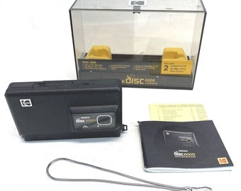 Kodak Disc 6000 Camera With Case & Accessories, Vintage Film Photography Collectible